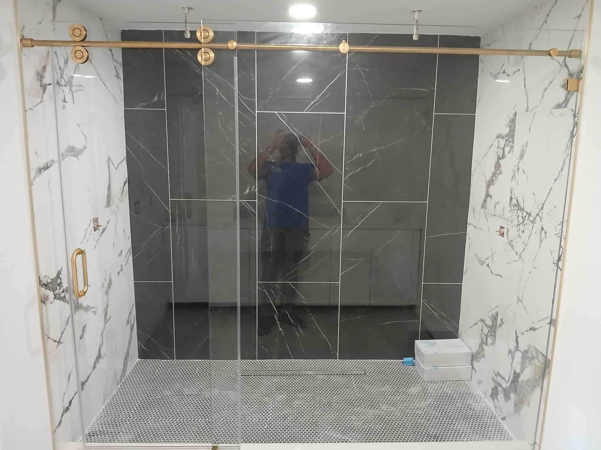 Puertas para baños de cristal, tampa, miami, florida
